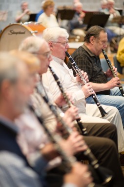 Eastman School of Music's New Horizons senior ensemble rehearsal