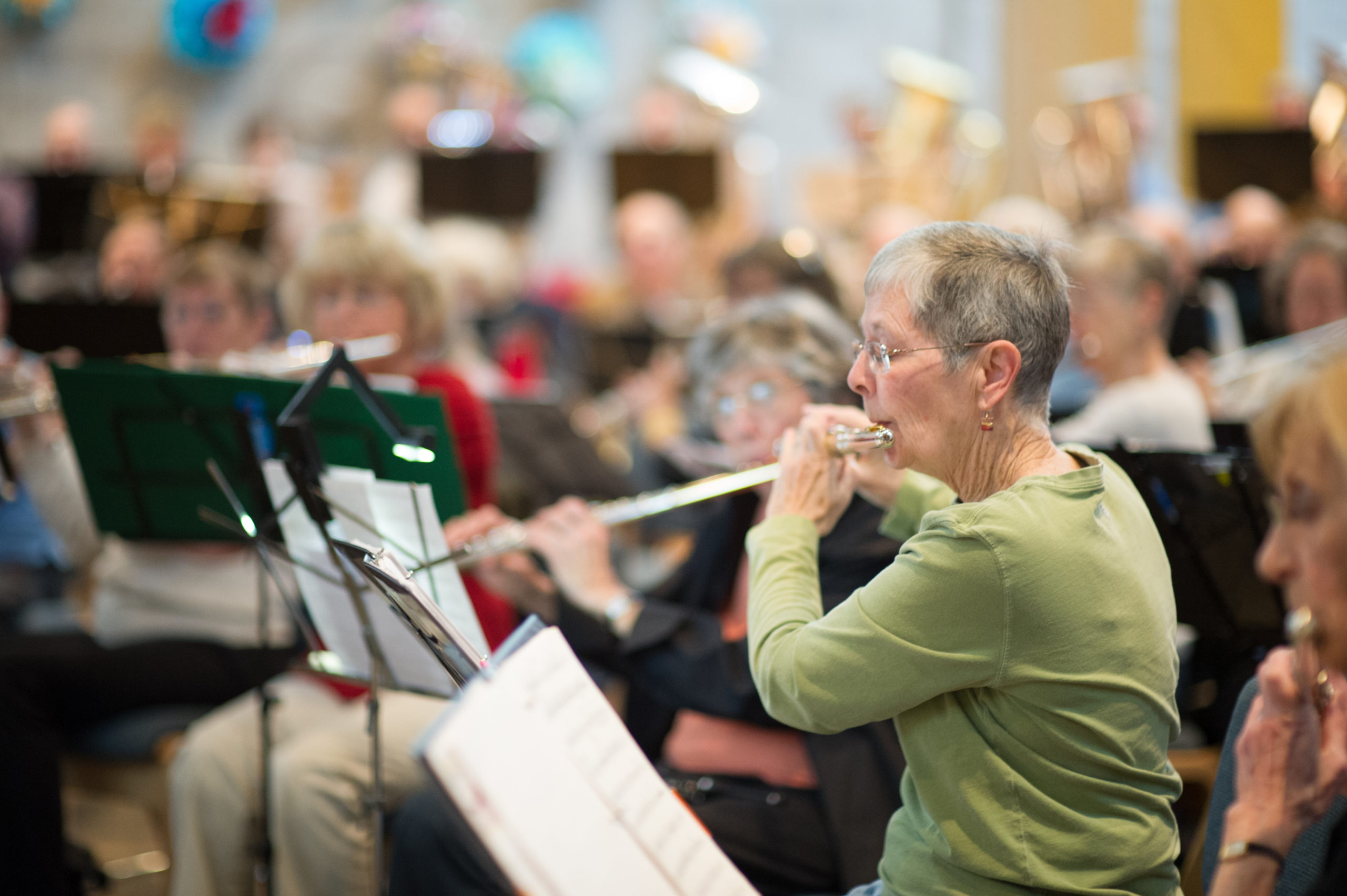 Eastman School of Music's New Horizons senior ensemble rehearsal
