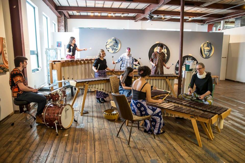 Zimbabwe Marimba Ensemble in rehearsal