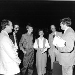 Chatting in 1985 with students