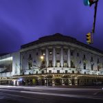 Eastman Theatre Facade at night Eastman Theatre Facade at night