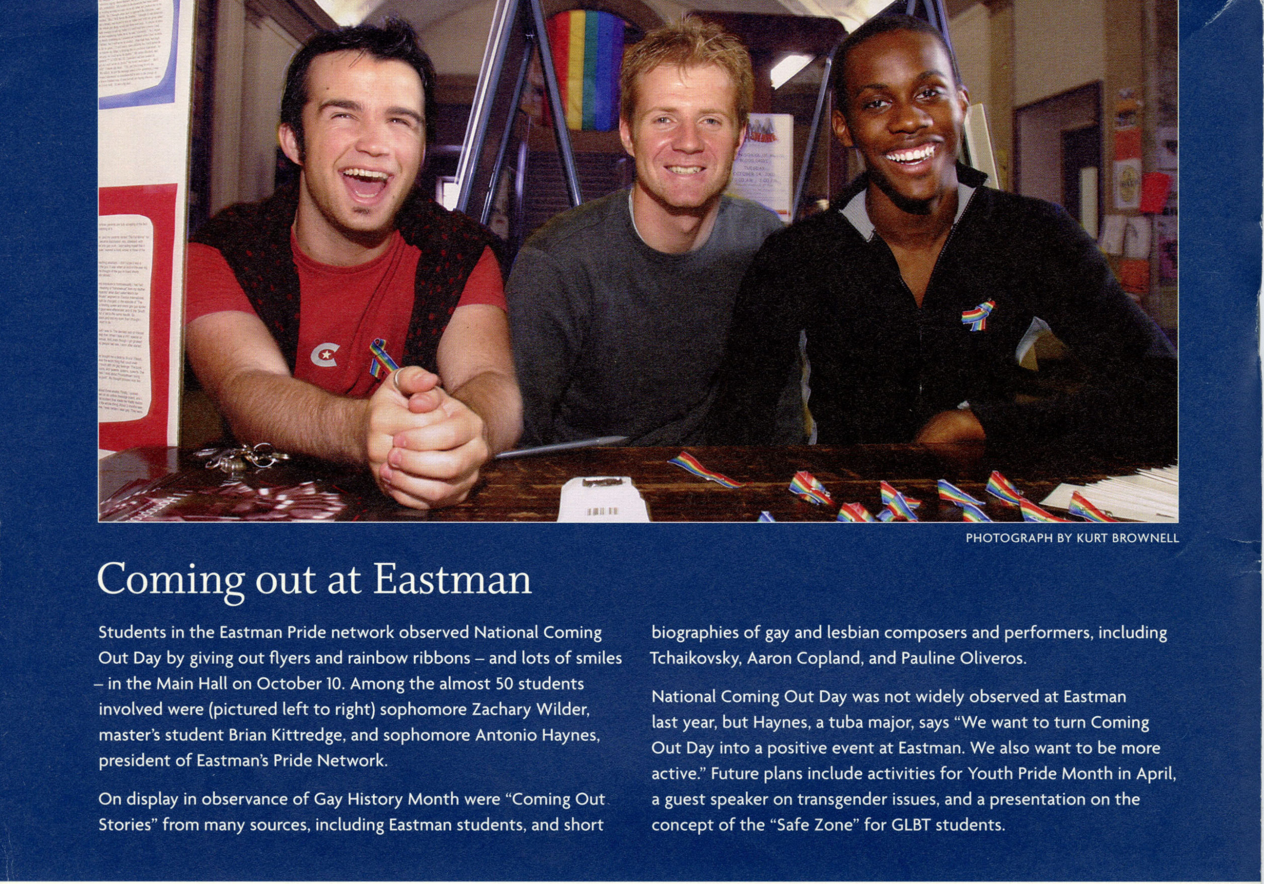 1 Eastman Notes, 22-1, Dec 2003, photo on back cover alt text: Eastman Notes, vol. 22, no. 1, December, 2003. Photo on back cover.