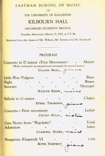 1923 March 27 Advanced students recital 1923 March 27 Advanced students recital