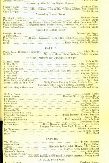 1923 March 31 Private Recital of Dances 1923 March 31 Private Recital of Dances
