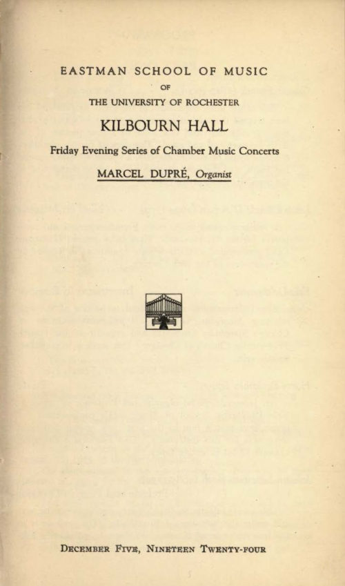 1924 December 5 Marcel Dupre Organ_Page_1 1924 December 5 Marcel Dupre Organ_Page_1