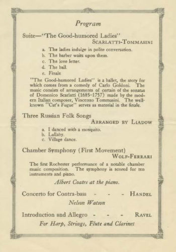 1925 March 27 Rochester Little Symphony_Page_2 1925 March 27 Rochester Little Symphony Page 2