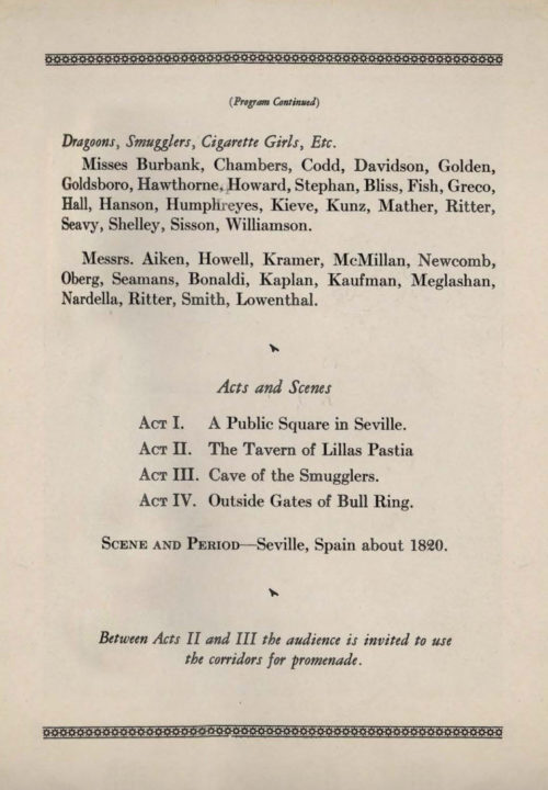 1927 February 7 Rochester Opera Company Carmen page 3 1927 February 7 Rochester Opera Company Carmen page 3