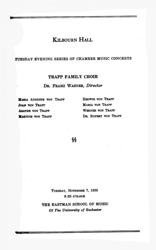 1939 November 7 von Trapp Family Choir_Page_1 1939 November 7 von Trapp Family Choir_Page_1