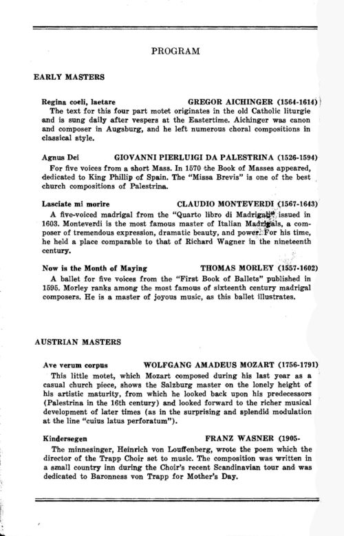 1939 November 7 von Trapp Family Choir_Page_2 1939 November 7 von Trapp Family Choir_Page_2