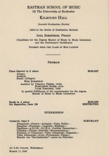 1942 March 11 Inga Borgstrom Piano