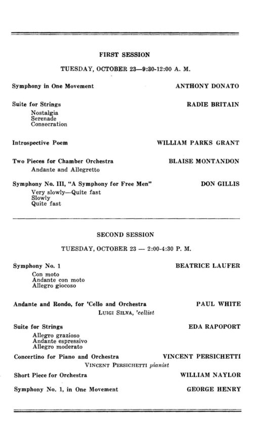 1945 October 23-25 Sixty Eigth American Compoder's Concert, Twenty First Season_Page_2 1945 October 23-25 Sixty Eigth American Compoder's Concert, Twenty First Season_Page_2