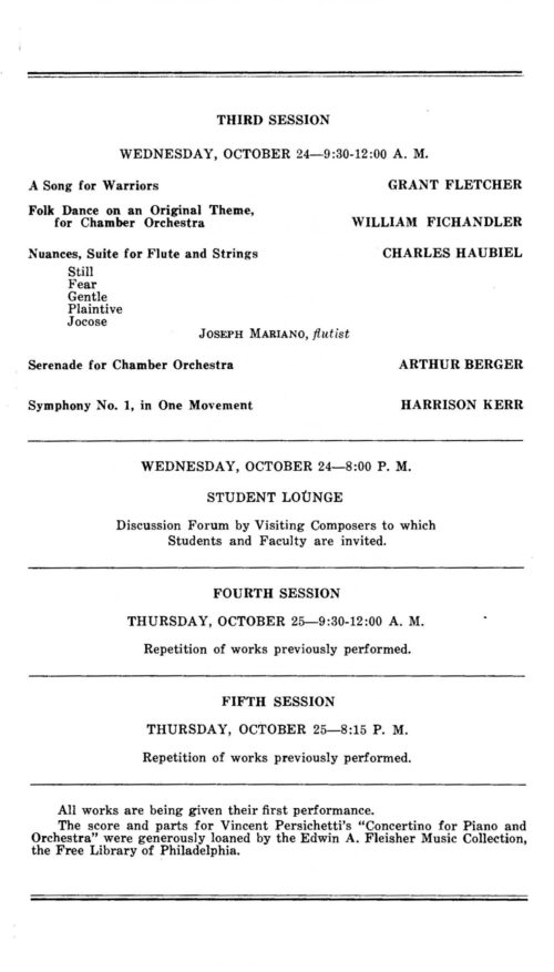 1945 October 23-25 Sixty Eigth American Compoder's Concert, Twenty First Season_Page_3 1945 October 23-25 Sixty Eigth American Compoder's Concert, Twenty First Season_Page_3