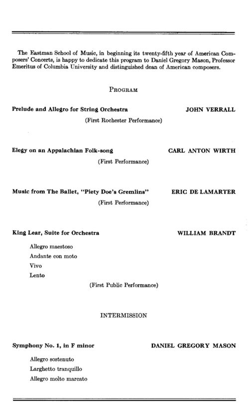 1949 October 21 Seventy-Sixth American Composer's Concert, Twenty Fifth Season_Page_2 1949 October 21 Seventy-Sixth American Composer's Concert, Twenty Fifth Season_Page_2