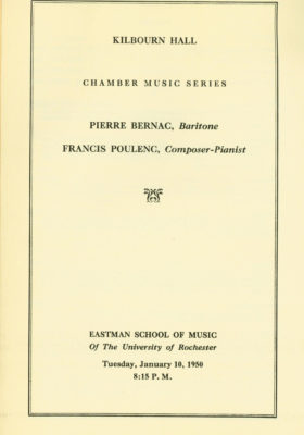 1950 January 10 Bernac and Poulenc page 1 1950 January 10 Bernac and Poulenc page 1