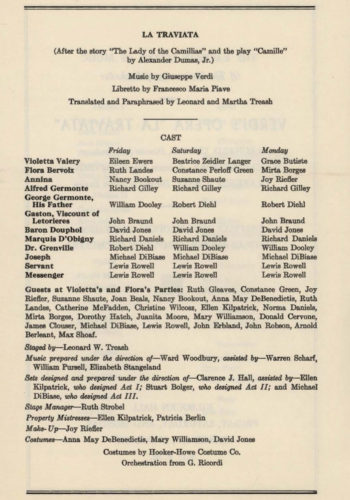 1953 March 6, 7, and 9 Eastman Opera Workshop La Traviata page 2