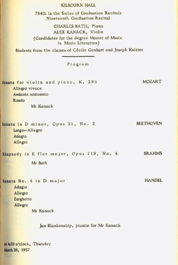 1957 March 28 Shared MM recital Beth and Kanack 1957 March 28 Shared MM recital Beth and Kanack