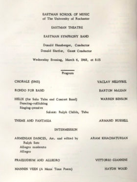 1968 March 6 Eastman Symphony band