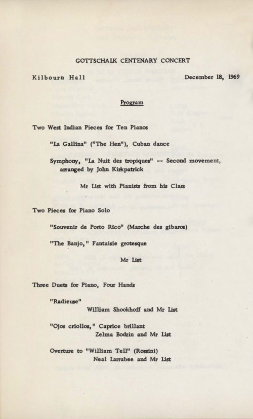 1969 December 18 Gottschalk Centenary Concert_Page_2 1969 December 18 Gottschalk Centenary Concert_Page_2