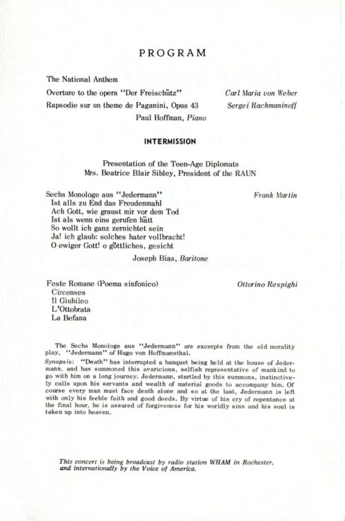 1970 October 23 United Nations Concert page 2 1970 October 23 United Nations Concert page 2