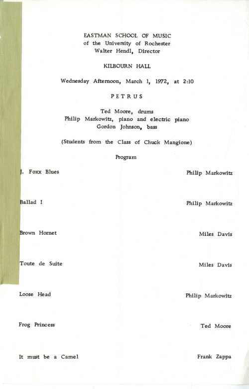 1972 March 1 Petrus