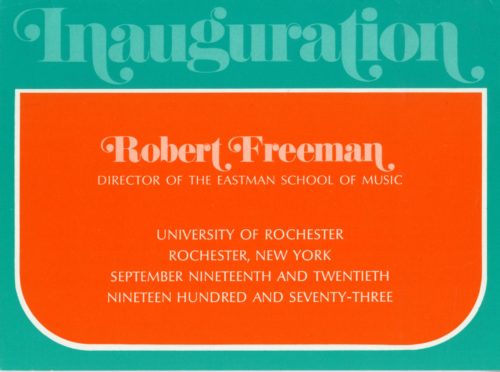 1972 September Inauguration invitation FRONT 1972 September Inauguration invitation FRONT