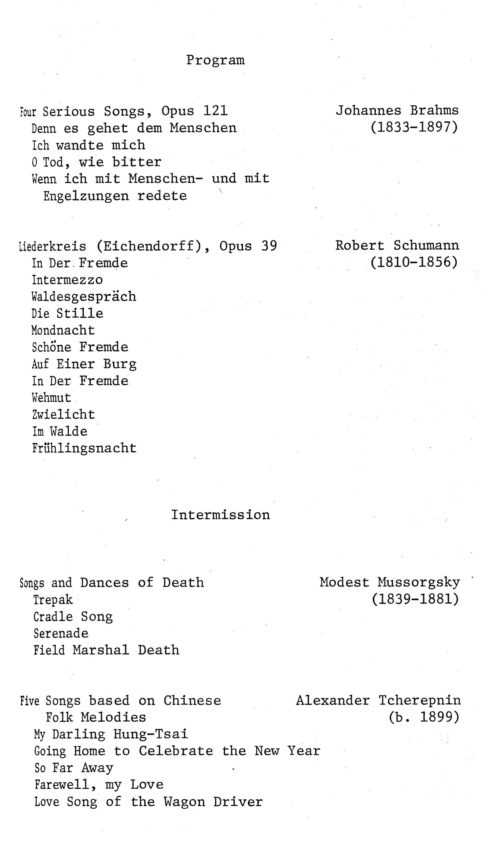 1974 November 4 YiKwei Sze bass baritone and Rob Freeman piano_Page_03 1974 November 4 YiKwei Sze bass baritone and Rob Freeman piano_Page_03