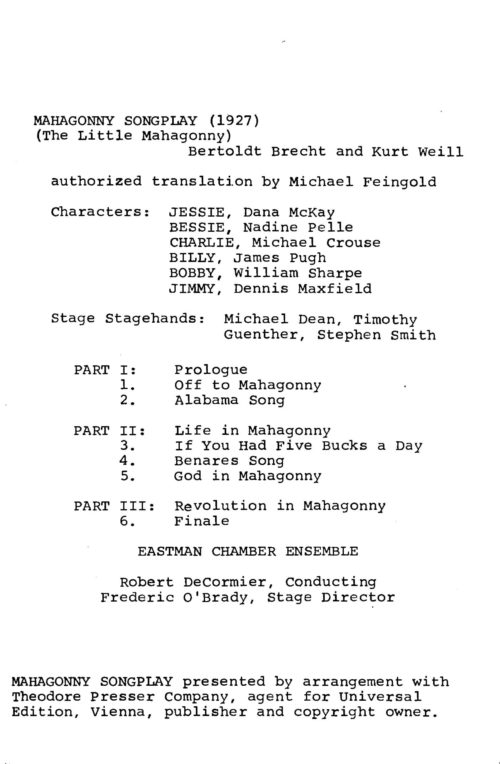 1975 October 10 an Evening with Kurt Weill_Page_5 An Evening with Kurt Weill Page 5