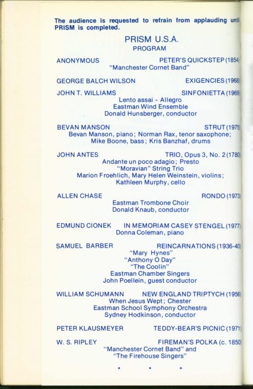 1976 November 5 Prism Concert_Page_2 1976 November 5 Prism Concert_Page_2