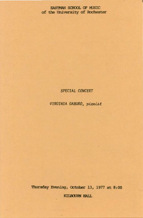 1977 October 13 Virginia Gaburo, Pianist_Page_1 Virginia Gaburo, Pianist Page 1