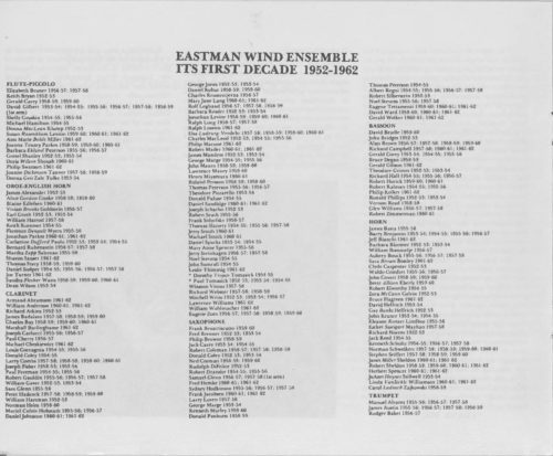 1977 October 7-8 A Celebration Weekend Honoring Members of the Eastman Wind Ensemble and Dr. Frederick Fennell_Page_4 A Celebration Weekend Honoring Members of the Eastman Wind Ensemble and Dr. Frederick Fennell Page 4