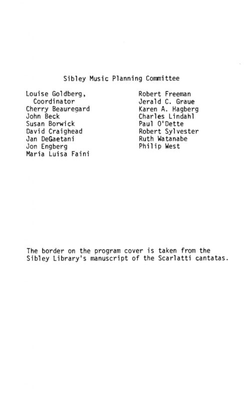 1978 September 28 Sibley Music- Eighteenth-Century Italy_Page_2 Eighteenth Century Italy Concert program Page 2