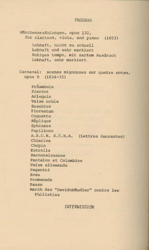 1980 February 3 Schumann Recital with Robert Spillman page 2 1980 February 3 Schumann Recital with Robert Spillman page 2