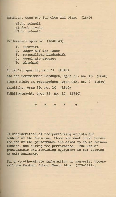 1980 February 3 Schumann Recital with Robert Spillman page 3 1980 February 3 Schumann Recital with Robert Spillman page 3