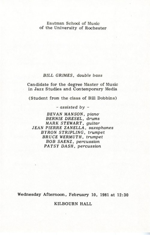 1981 February 10 Bill Grimes page 1 1981 February 10 Bill Grimes page 1