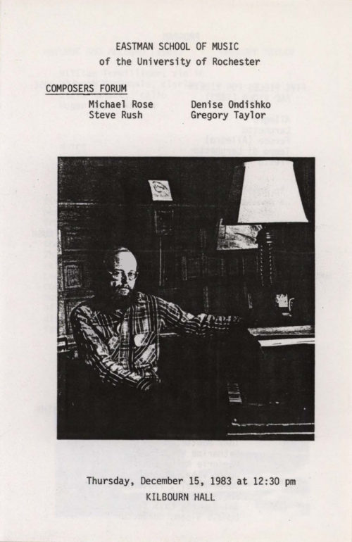 1983 December 15 Composer's Forum_Page_1 1983 December 15 Composer's Forum_Page_1