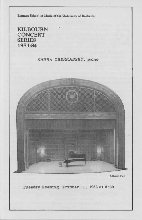 1983 October 11 Shura Cherkassky, Piano_Page_1 Shura Cherkassky, Piano Page 1