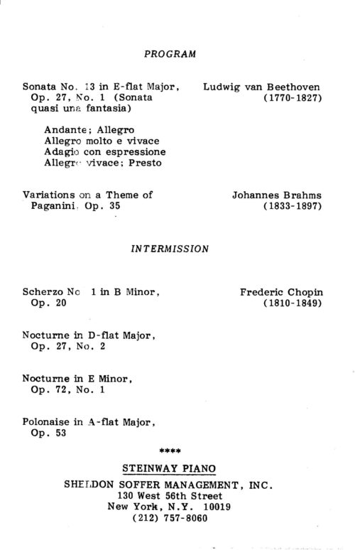 1983 October 11 Shura Cherkassky, Piano_Page_2 Shura Cherkassky, Piano Page 2