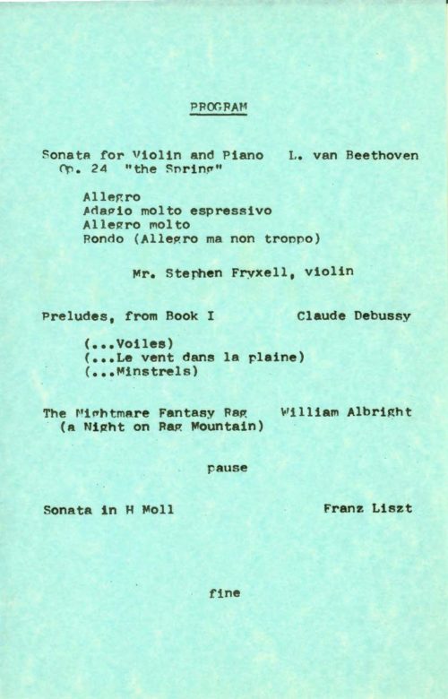 1985 October 19 Wiliam D Eddins Piano Recital_Page_3 Wiliam D Eddins Piano Recital Page 3