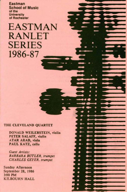 1986 September 28 The Cleveland Quartet_Page_1 The Cleveland Quartet page 1