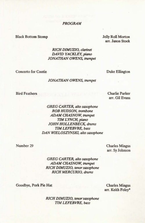 1987 December 14 Eastman New Jazz Ensemble_Page_2 1987 December 14 Eastman New Jazz Ensemble_Page_2