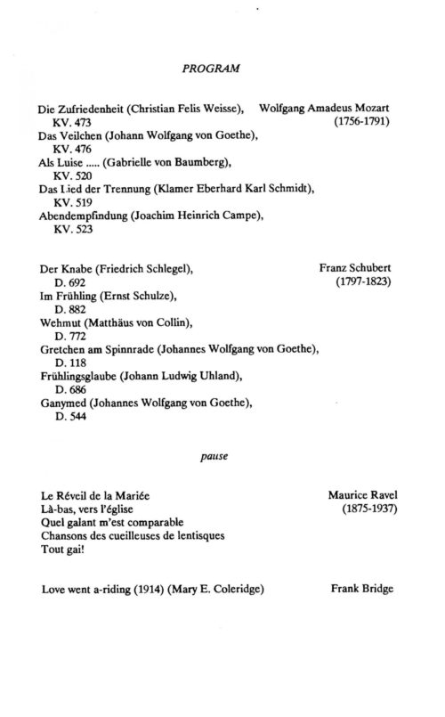 1990 October 1 Arleen Auger, Soprano, and Richard Syracuse, Piano_Page_2 Arleen Auger, soprano with Richard Syracuse, pianist page 2