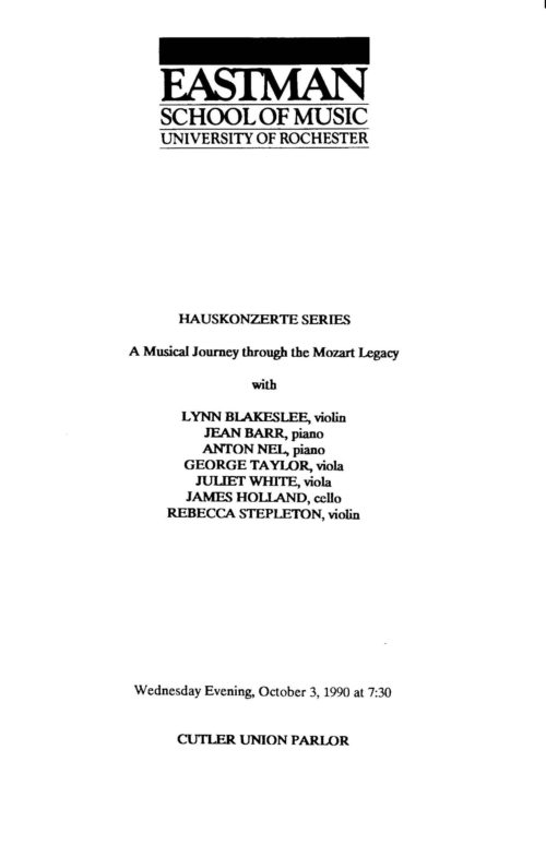 1990 October 3 Mozart Hauskonzerte Series_Page_1 Mozart Hauskonzerte Series Page 1