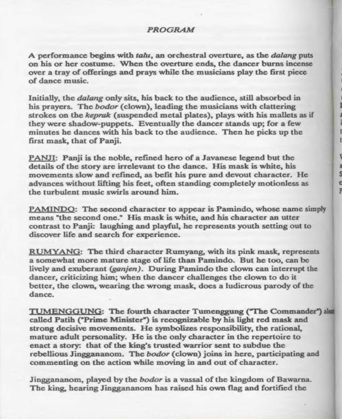 1991 February 5 Masked Dance of Western Java_Page_06 1991 February 5 Masked Dance of Western Java_Page_06