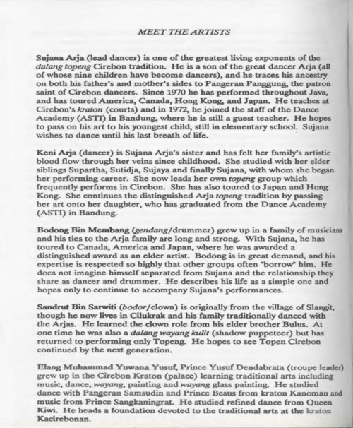 1991 February 5 Masked Dance of Western Java_Page_08 1991 February 5 Masked Dance of Western Java_Page_08