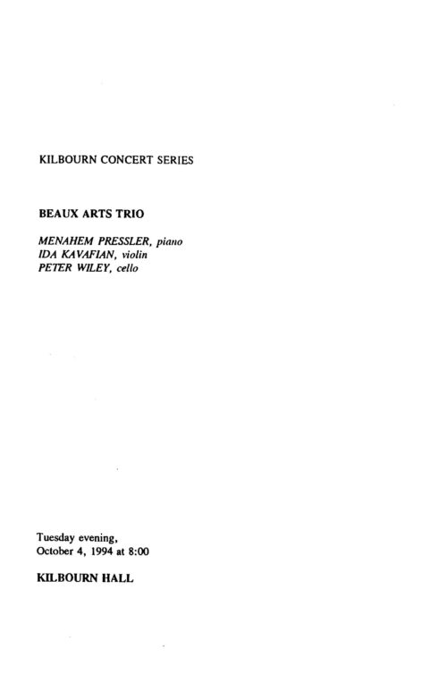 1994 October 4 Beaux Arts Trio_Page_1 Beaux Arts Trio Page 1