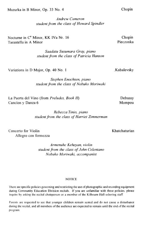 1995 September 30 United Nations 50th anniversary concert_Page_4 United Nations 50th anniversary concert program Page 4