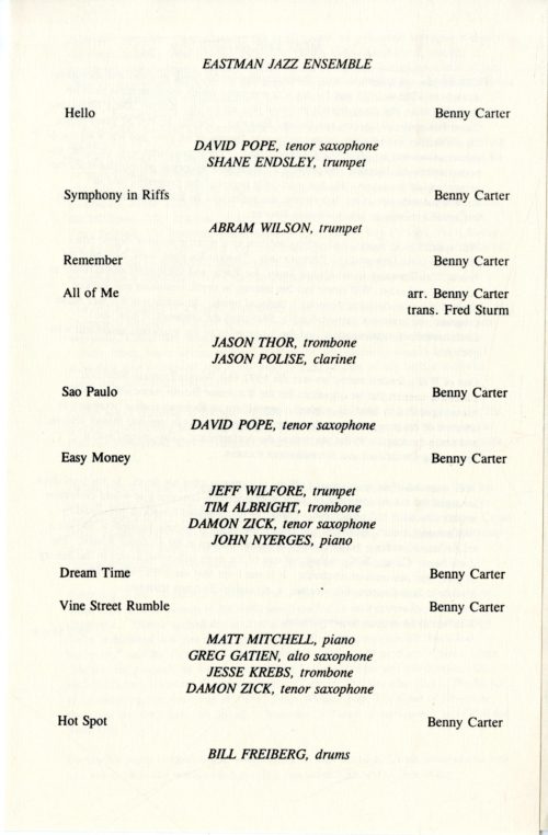 1996 October 18 ENE, ENJE, Benny Carter soloist page 3 1996 October 18 ENE, ENJE, Benny Carter soloist page 3