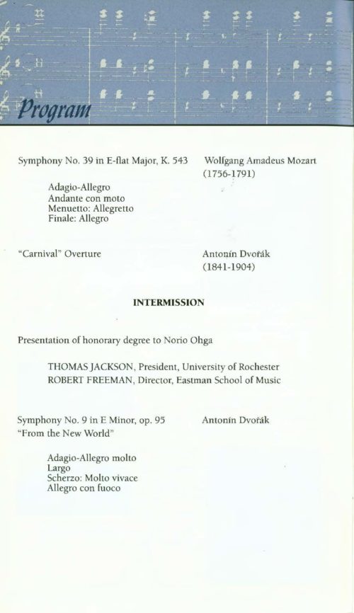 1996 October 4 Eastman Philharmonia conducted by Norio Ohga (Head of Sony Corp.)_Page_4 Eastman Philharmonia conducted by Norio Ohga (Head of Sony Corp.) Page 4
