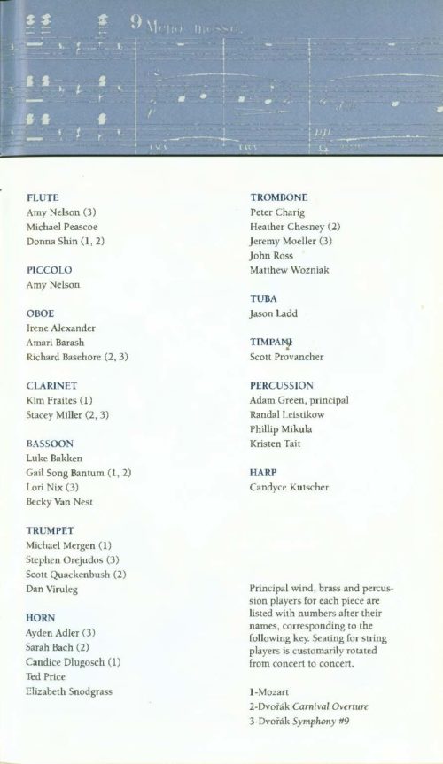 1996 October 4 Eastman Philharmonia conducted by Norio Ohga (Head of Sony Corp.)_Page_9 Eastman Philharmonia conducted by Norio Ohga (Head of Sony Corp.) Page 9