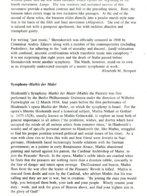 Concert program of March 2nd, 1998.